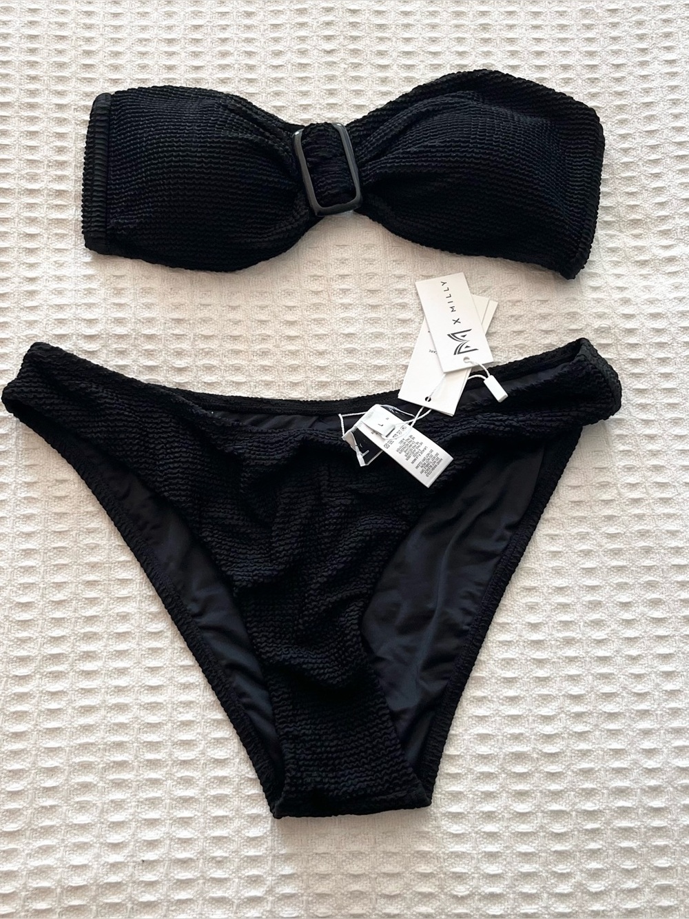 Milly Margot solid bandeau set NWT